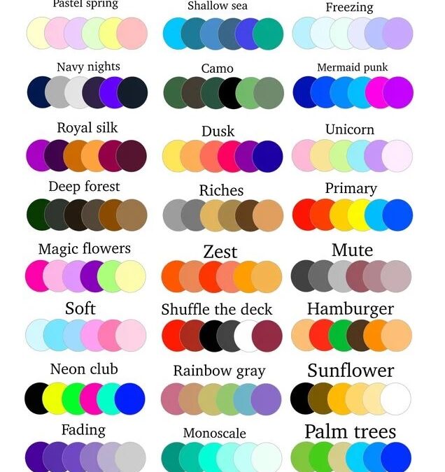 جدول الألوان
